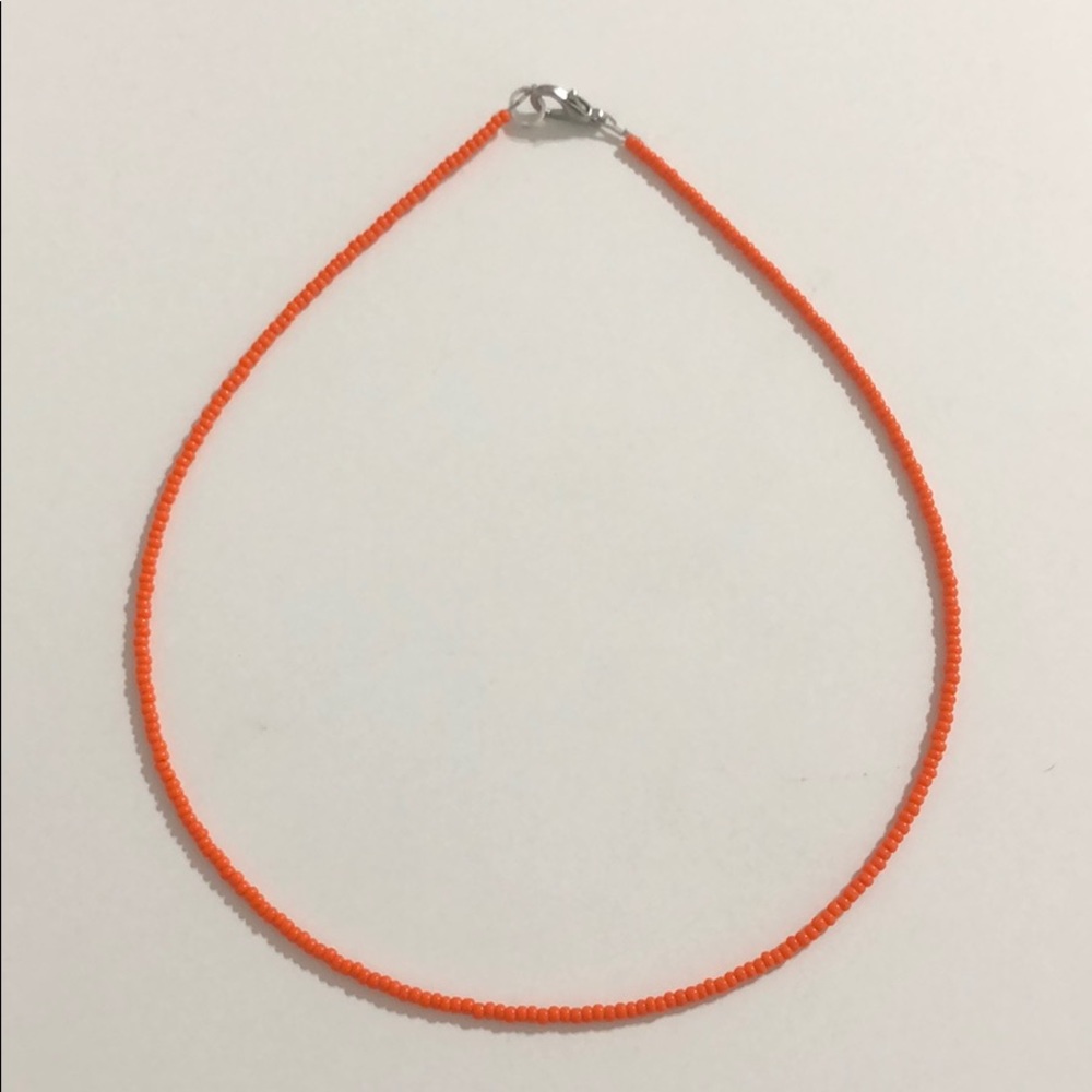 Orange beaded necklace